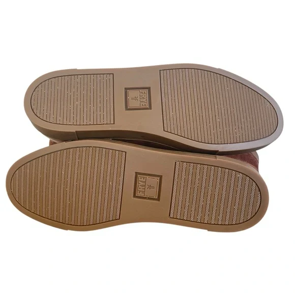 Frye Gemma Short Shearling Leather and Suede Boots in Cognac Brown Size 6.5 - Picture 10 of 17